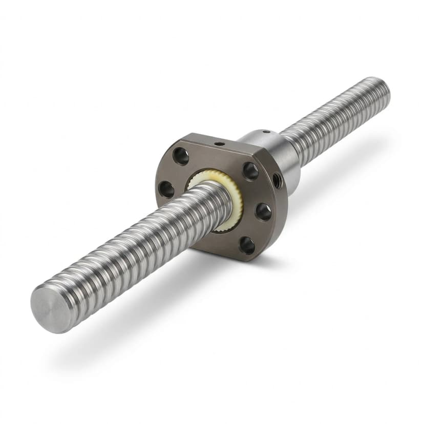 External linear stepper motor actuator with lead screw