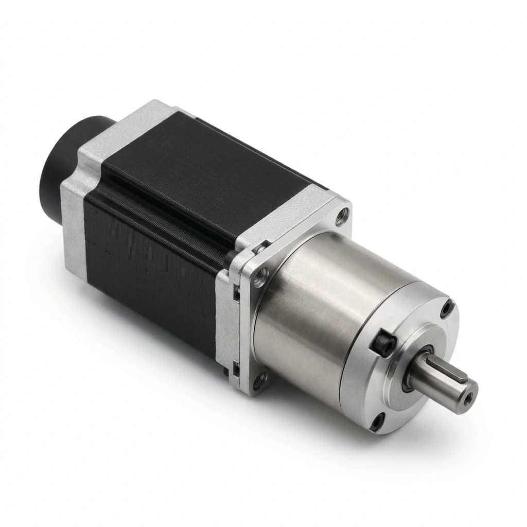 12V gear reduction stepper motor assembly with gearbox output shaft